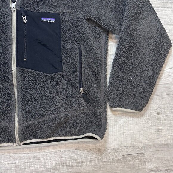 Patagonia Mens Large Retro-X Cardigan Deep Pile Fleece Jacket Full Zip Gray - Picture 3 of 9